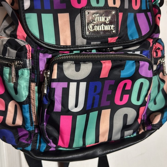 Juicy Couture colorful letter signature print backpack bag - Picture 2 of 11